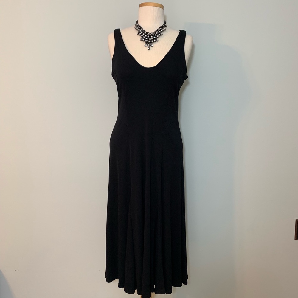 Barbara Lesser black scoop back dress